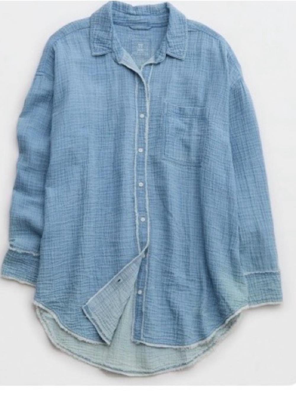 Aerie Gauzy Coverup Shirt
